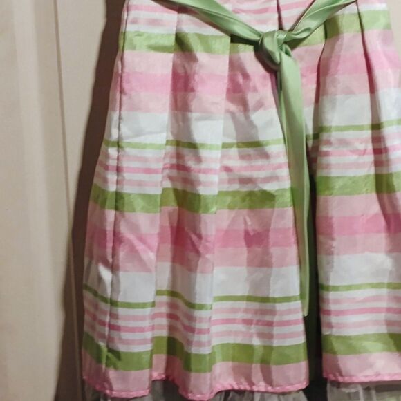 Youngland Pink and Green Pleated Halter Sundress - Picture 10 of 15